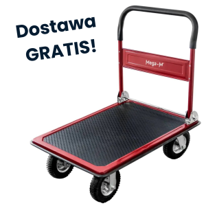 Platform trolley, load capacity 450 kg, pneumatic wheels