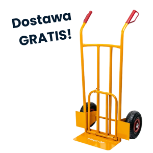Concave sack truck with foldable platform 200 kg yellow carton N