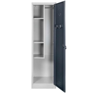 J-50/P metal janitor cabinet grey / graphite front W-50 cm D-50 cm H-180 cm flat-pack (bolted)