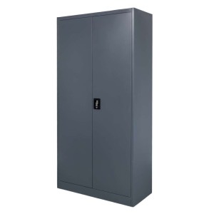 FURVERO W-101 G/G metal office cabinet for documents graphite W-90 cm D-40 cm H-185 cm flat-pack (bolted)