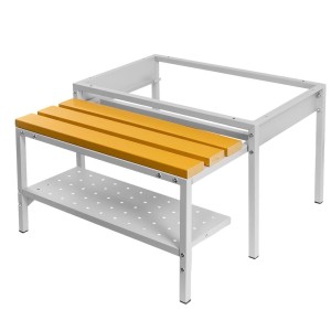 Base with pull-out WPC bench for BHP locker with shoe shelf, compatible with J-80, flat-pack (self-assembly) N