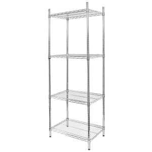 4-tier chrome-plated catering shelving unit H-180 cm L-60 cm D-45 cm N