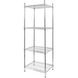 4-tier chrome-plated catering shelving unit H-180 cm L-60 cm D-60 cm N