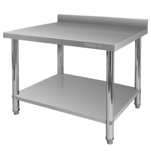 Stainless steel wall-mounted table with shelf X STANDARD S-100 cm G-60 cm H-85 cm N