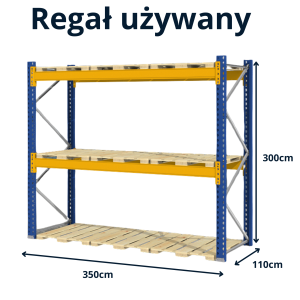 Jungheinrich MPB Pallet Racking 0+2 H-300 cm L-350 cm Load Capacity per Beam Pair 2250 kg – USED