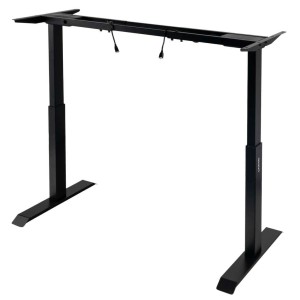 Furvero Electric Height Adjustable Desk Frame, Dual Motor (Desktop 120–180 × 60–70 cm), Black N