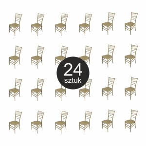 Banquet wedding chair FURVERO CHIAVARI PP with eco-leather cushion champagne-pistachio color SET of 24 pcs N