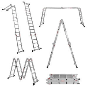 WERKBERG 4x4 aluminum multifunction ladder without platform N