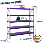 HayRax FleXo warehouse shelving unit 200×240×40 cm, 350 kg load capacity, 5 levels, starter bay