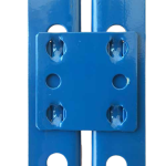 Frame connector for Riveto shelving systems
