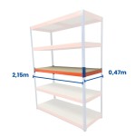 Complete shelf for Riveto shelving 2146 x 468 mm, with 16 mm chipboard panel