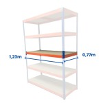 Complete shelf for Riveto shelving 1231 x 772 mm, with 16 mm chipboard panel