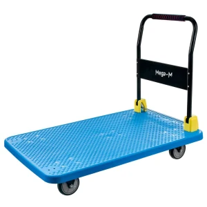 Platform trolley 500 kg, 65 cm x 110 cm, blue, L-series