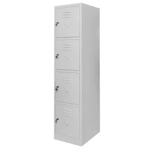 Compartment locker (BHP) J-40/4, 4 doors, grey, W-40 cm, D-50 cm, H-180 cm, bolt-assembled, N-series